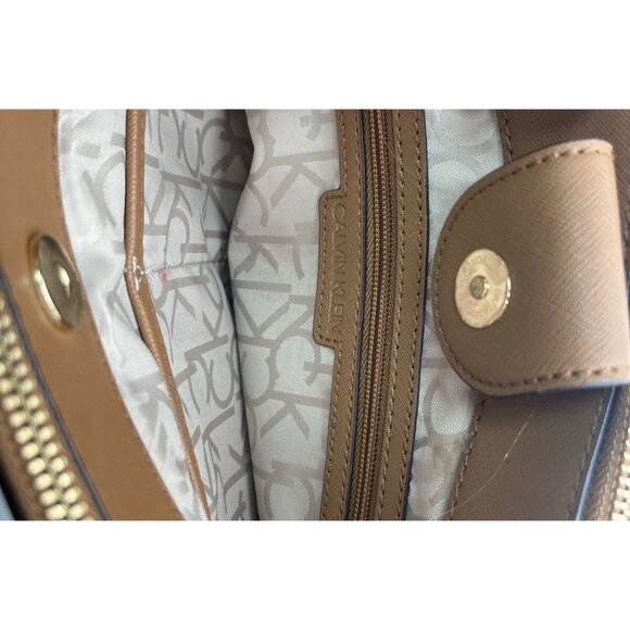 Calvin Klein Handbag In Almond Khaki Caramel  — Brand New No Tag - Picture 10 of 10